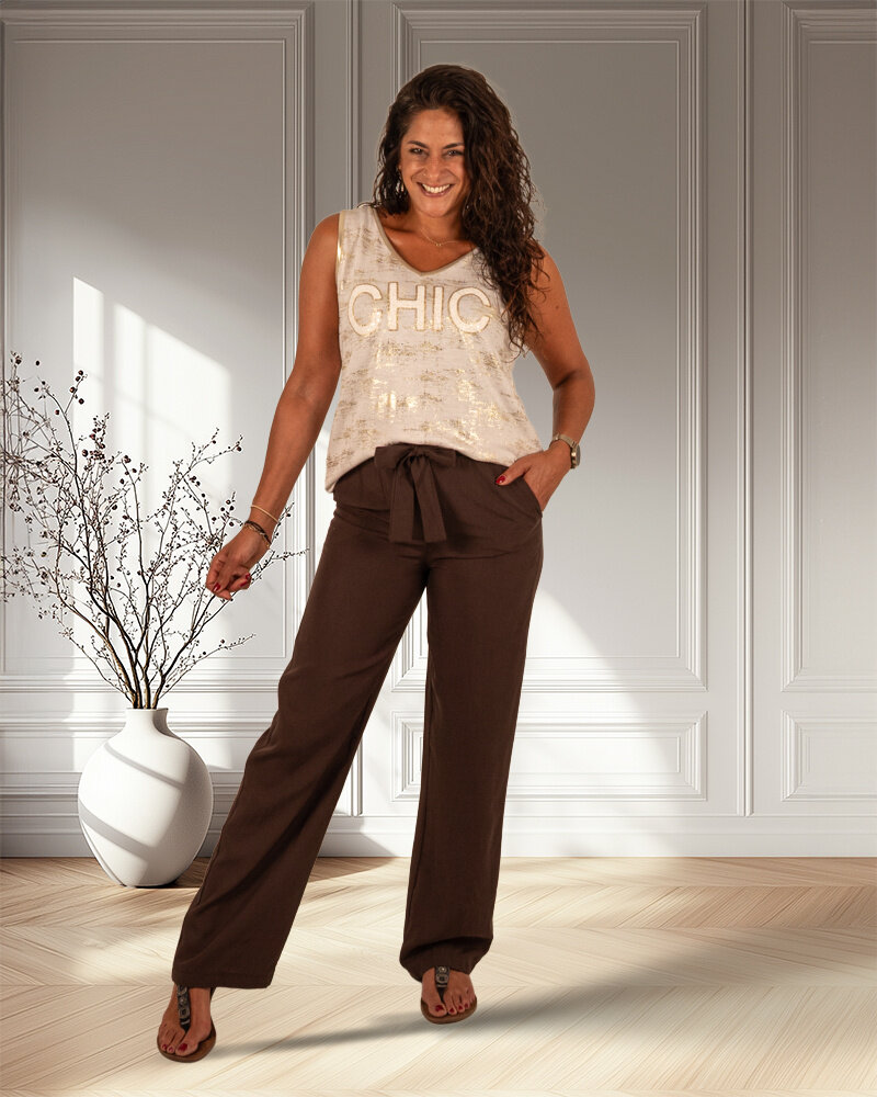 Beige/goud hemdje "Chic" van El-vita