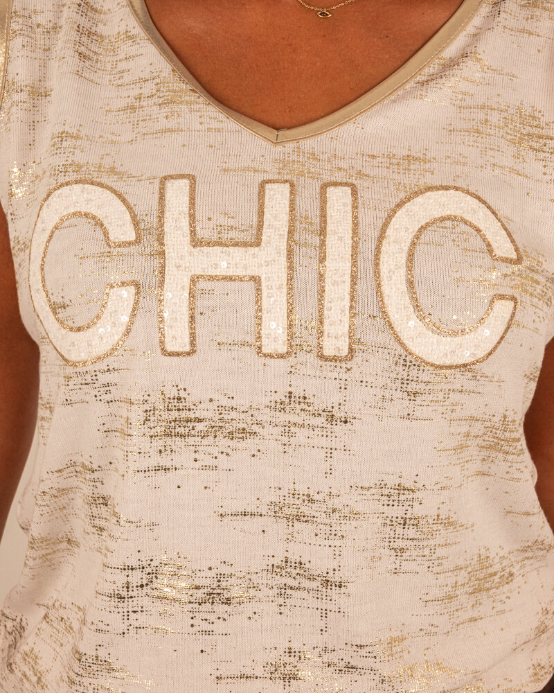 Beige/goud hemdje "Chic" van El-vita
