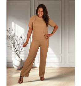 Camel set shirt met broek