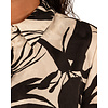 Black/kit flowerprint blouse van Mi Piace