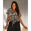 Beige/zwart zebraprint blouse van Gemma Ricceri