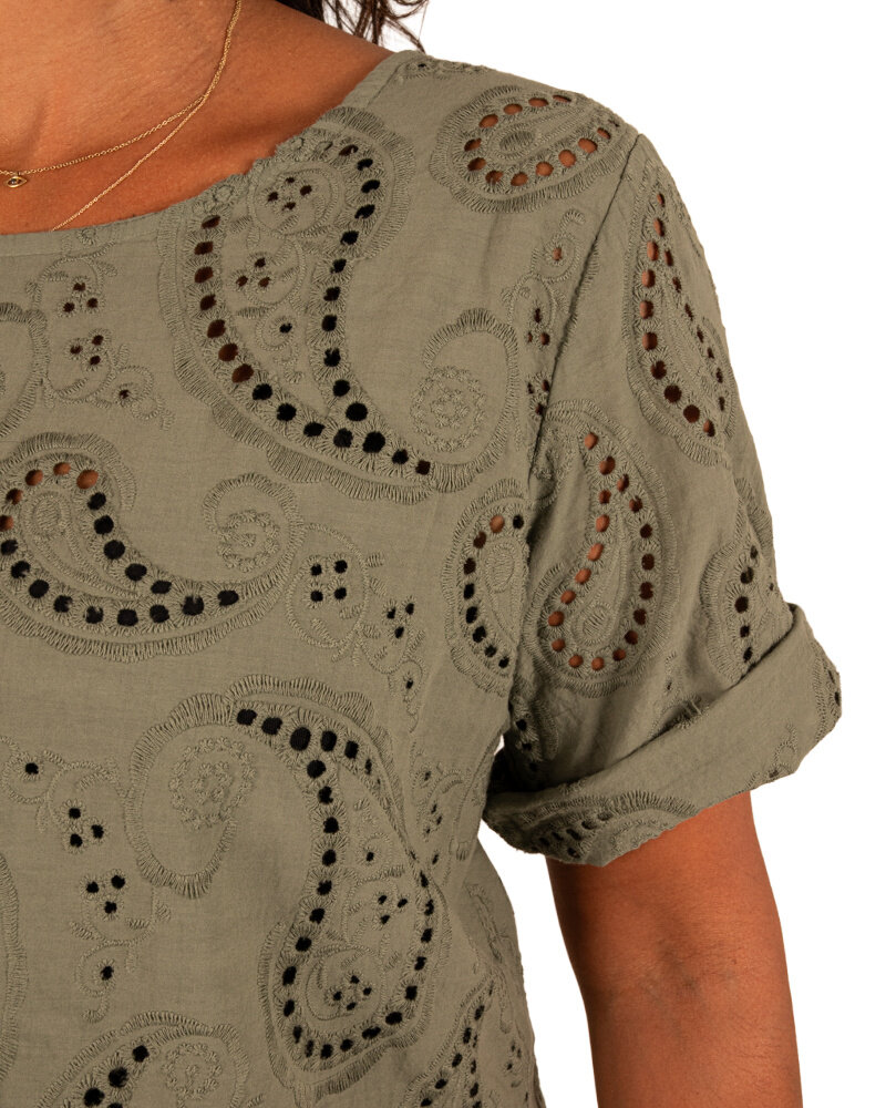 Groene broderie top van Lamiar