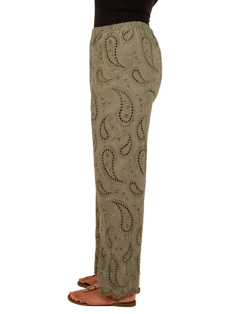Groene broderie broek van Lamiar
