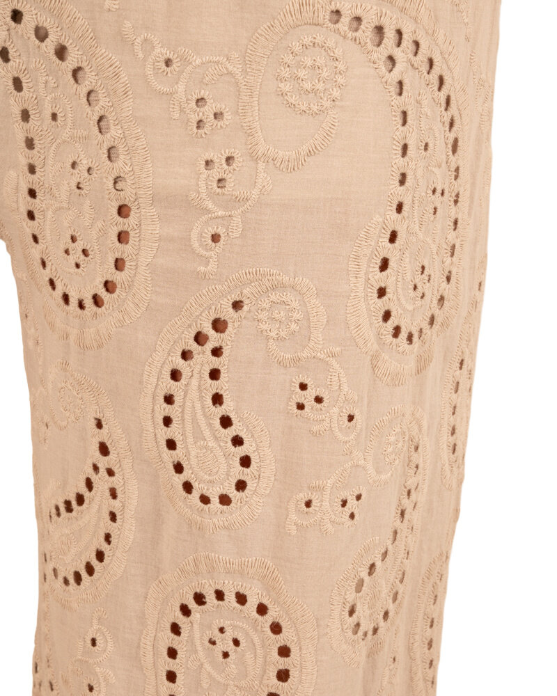 Beige broderie broek van Lamiar