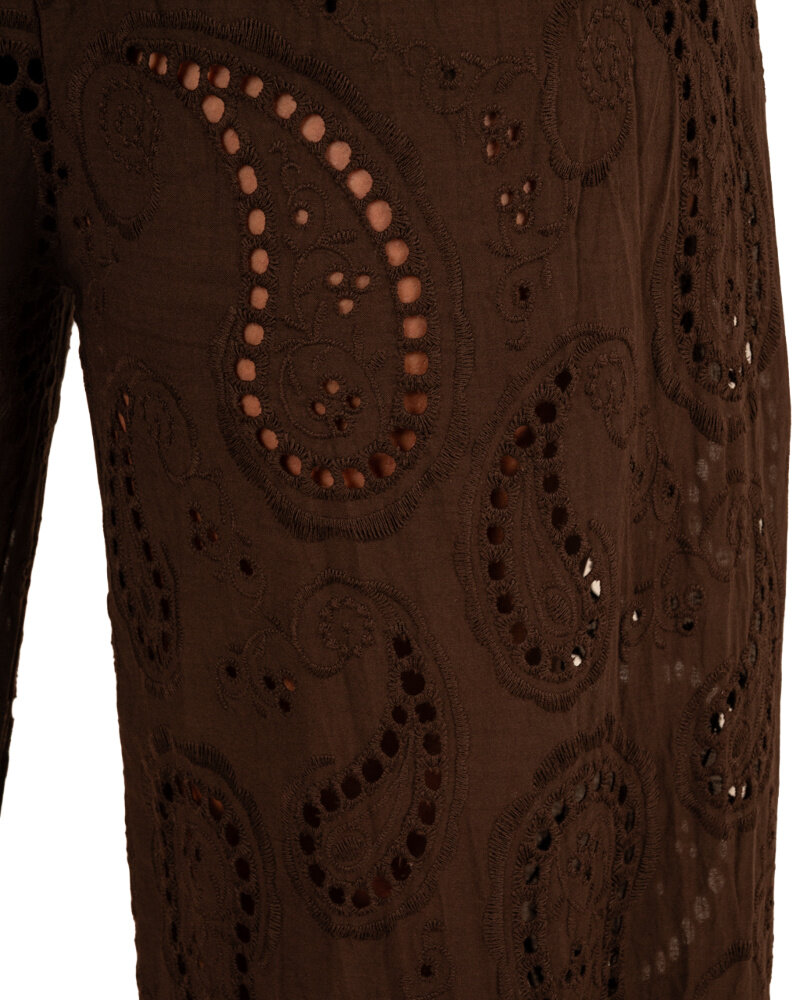 Donkerbruine broderie broek van Lamiar