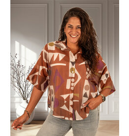 Grafische print blouse van Forza