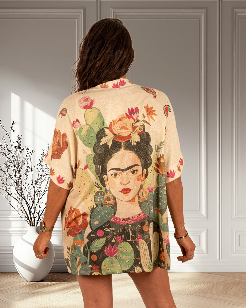 Kleurige print vest Frida van El-Vita