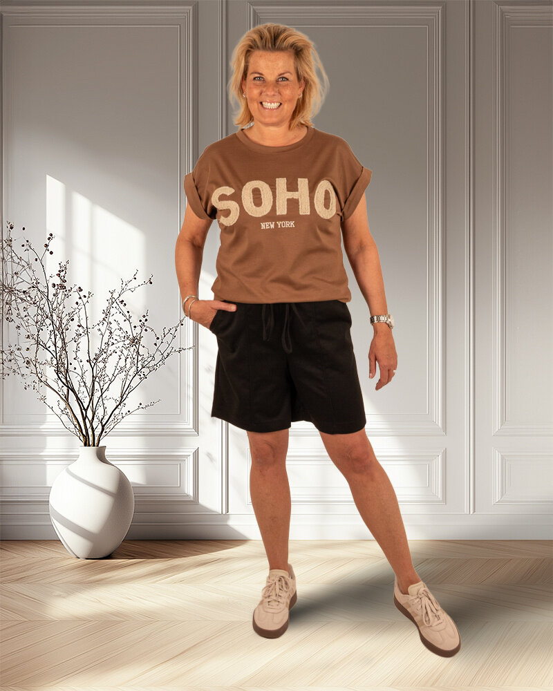 Camel shirt "Soho" van Gemma Ricceri