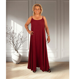El-Vita Bordeaux lange jurk