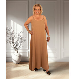 El-Vita Camel lange jurk