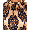Beige/blauw ornamentenprint haltertop van Vera Jo