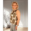 Beige/groen ornamentenprint haltertop van Vera Jo