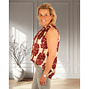 Beige/bordeaux ornamentenprint haltertop van Vera Jo