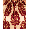 Beige/bordeaux ornamentenprint haltertop van Vera Jo
