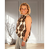 Beige/zwart ornamentenprint haltertop van Vera Jo