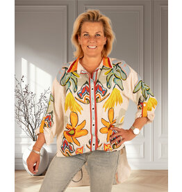 El-Vita Kleurige print blouse van El-Vita