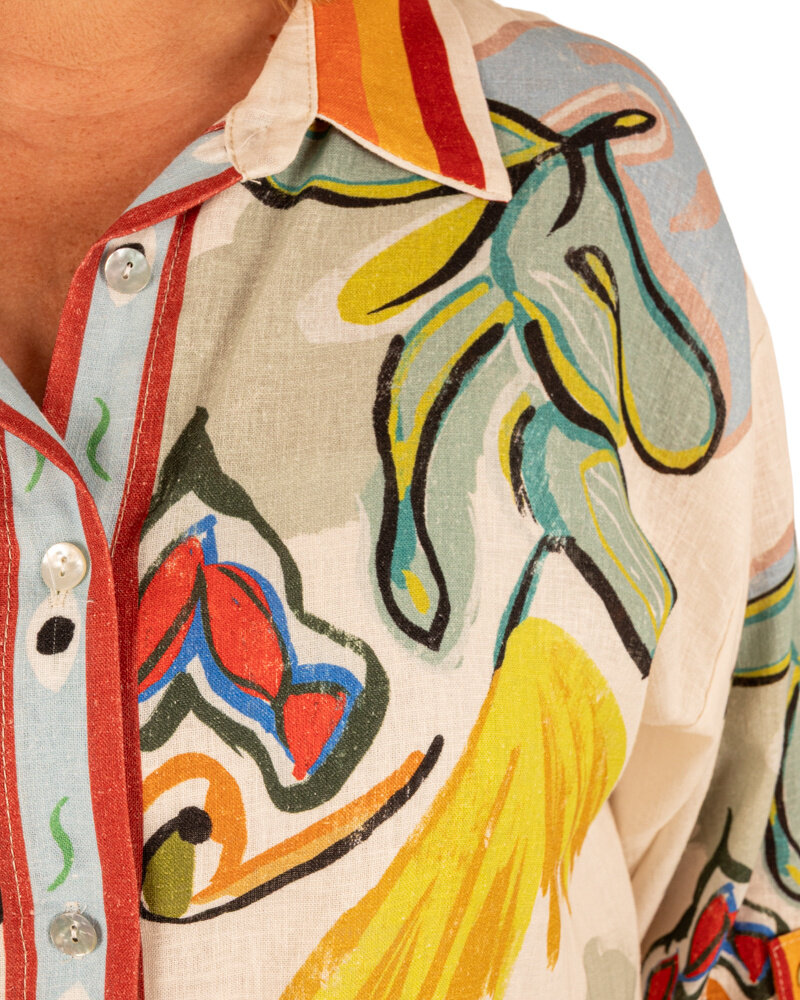 Kleurige print blouse van El-Vita