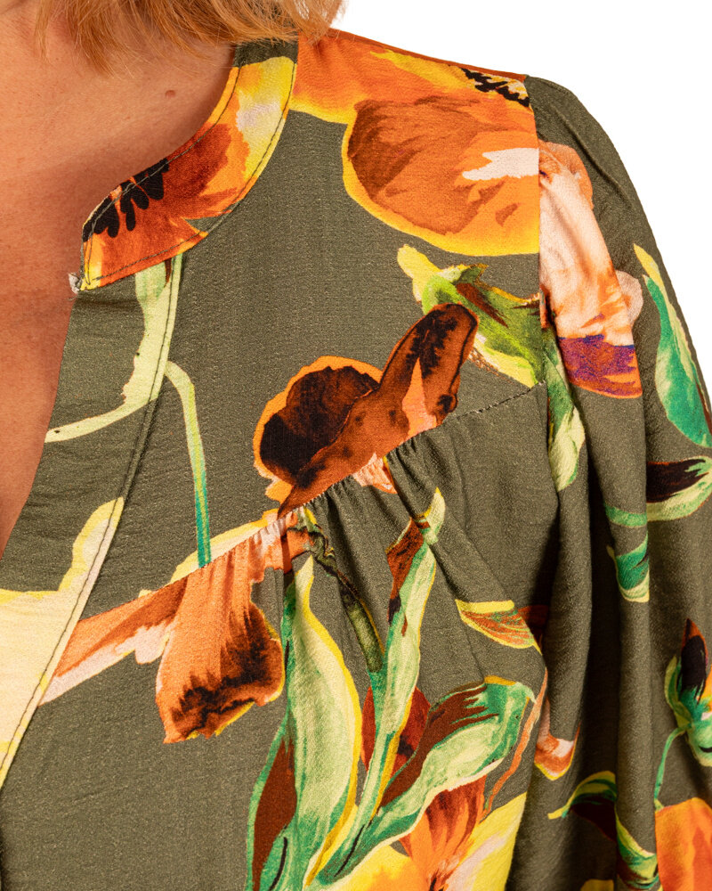 Groene blouse bloemenprint van Gemma Ricceri