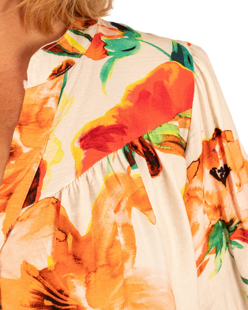 Off-white blouse bloemenprint van Gemma Ricceri