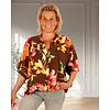 Donkerbruine blouse bloemenprint van Gemma Ricceri
