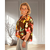 Donkerbruine blouse bloemenprint van Gemma Ricceri