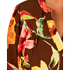 Donkerbruine blouse bloemenprint van Gemma Ricceri