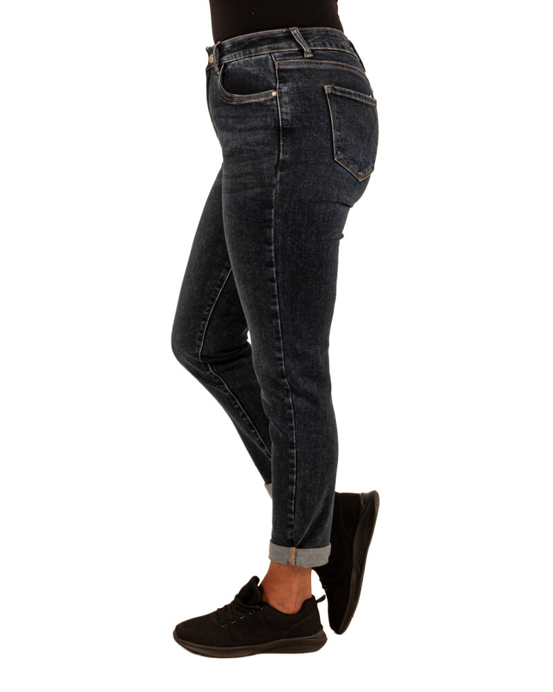 Dark blue high waist mom jeans van Hello Miss