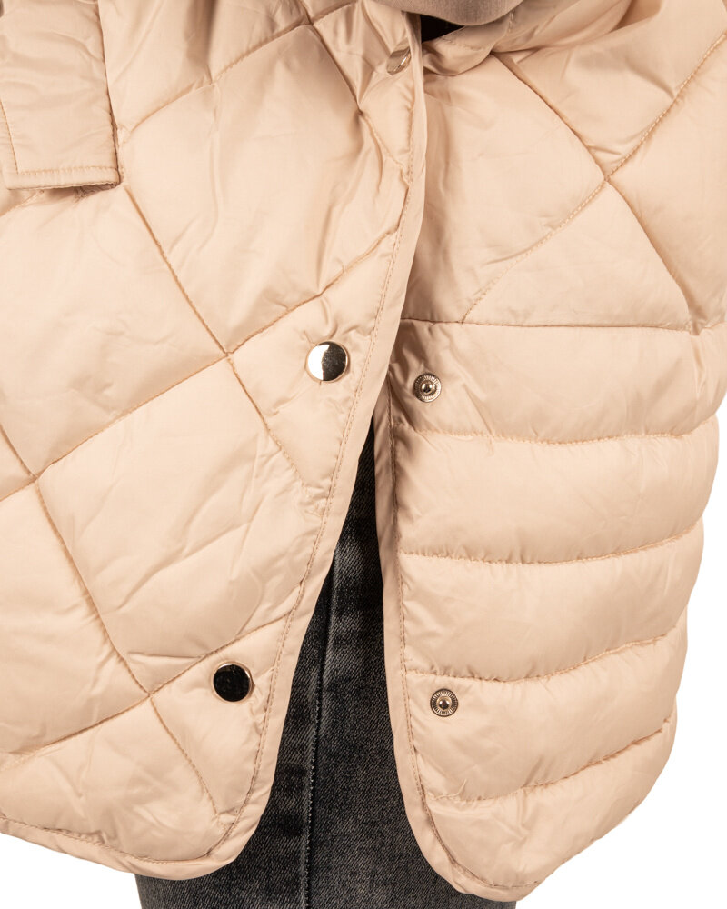 Beige oversized bodywarmer van Trendy ing.