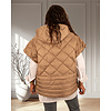 Camel oversized bodywarmer van Trendy ing.