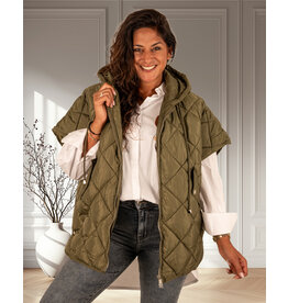 Groene oversized  bodywarmer