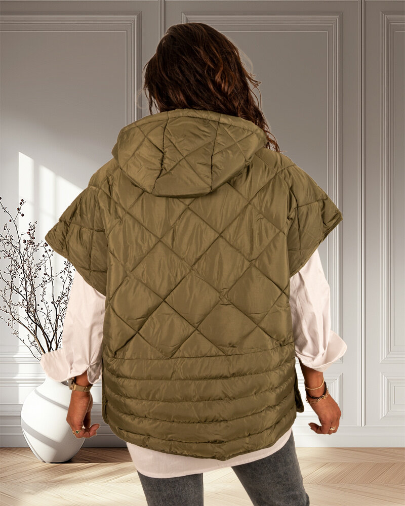Groene oversized bodywarmer van Trendy ing.