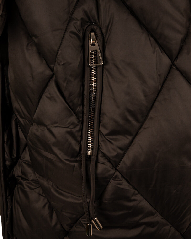 Zwarte lange oversized bodywarmer van Fly Luxury