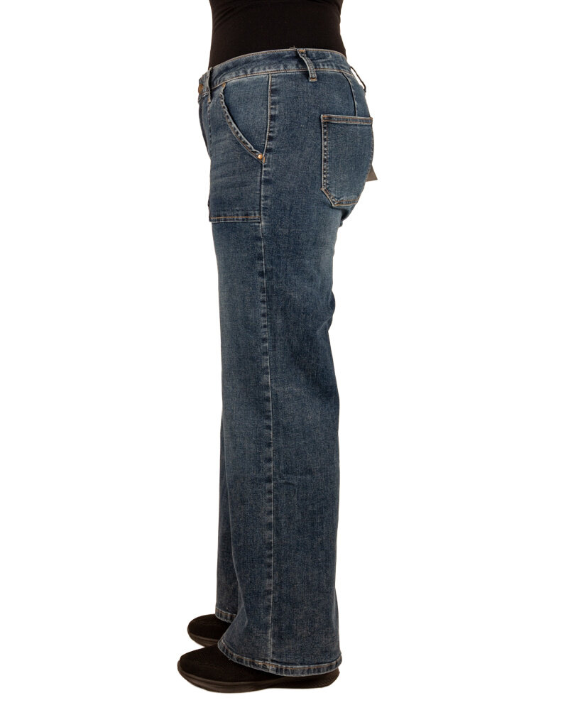 Dark blue wide leg jeans van Toxik