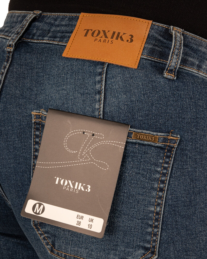 Dark blue wide leg jeans van Toxik
