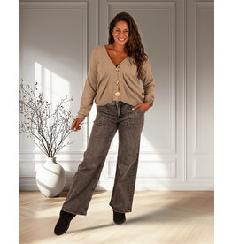 Toxik Grey wide leg jeans van Toxik