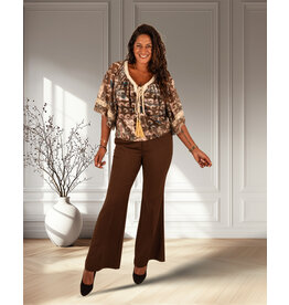 Donkerbruine pantalon van Norfy