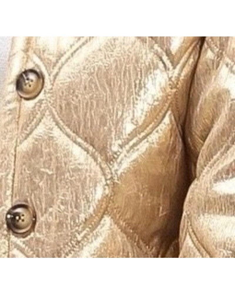 Gewatteerde goudkleurige jasje Inspiration Studio