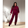 Bordeaux joggingpak met knoop sweater El-Vita