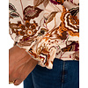 Beige blouse met bruine bloemen Vera Jo