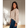 Streep blouse met goud glittertje Gemma
