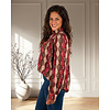 Bordeaux kleurige print blouse van Vanto