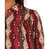 Bordeaux kleurige print blouse van Vanto