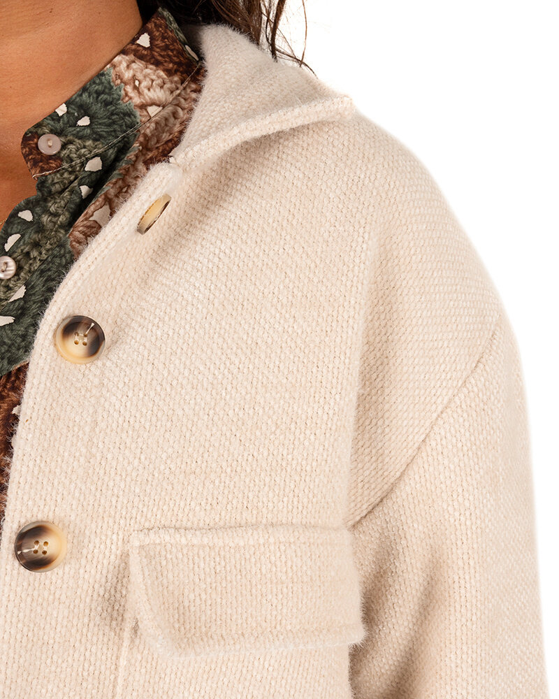 Beige zacht blazer jasje van El vita