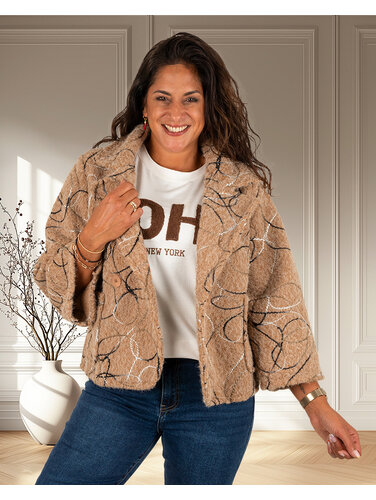 New Collection Camel jasje met werkje