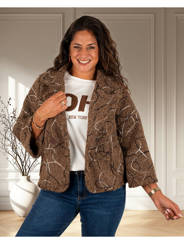 New Collection Bruin jasje met werkje