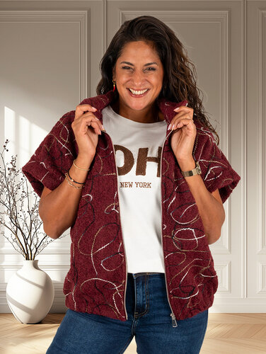 New Collection Bordeaux oversized bodywarmer