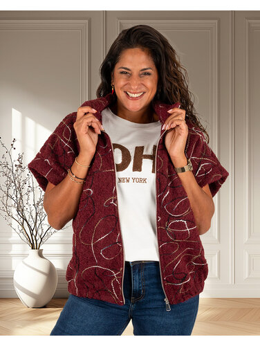 New Collection Bordeaux oversized bodywarmer