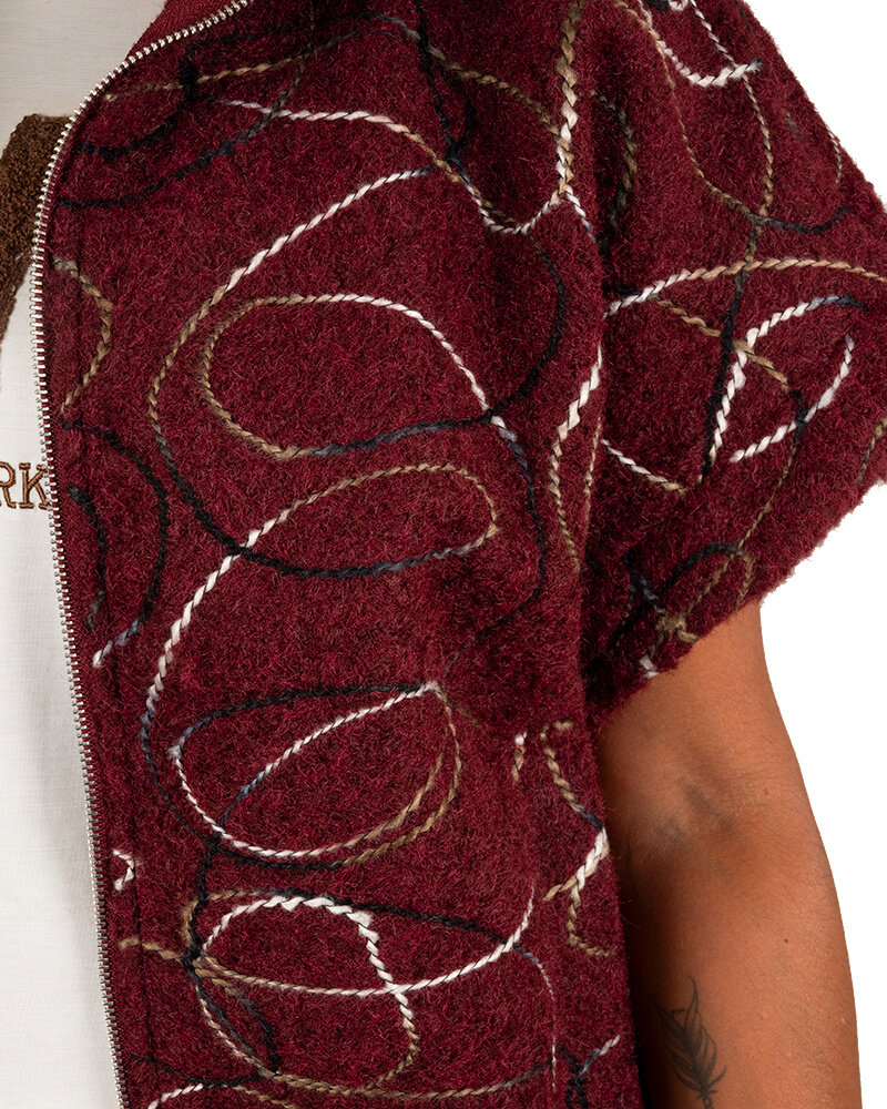 Bordeaux oversized bodywarmer van New Collection