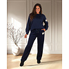 Marine blauw joggingpak met lange mouw van El-Vita