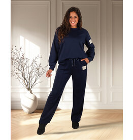 Marine blauw  joggingpak lange mouw